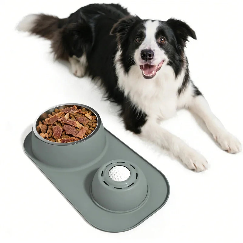 Dog Slow Feeder & Lick Bowl Set