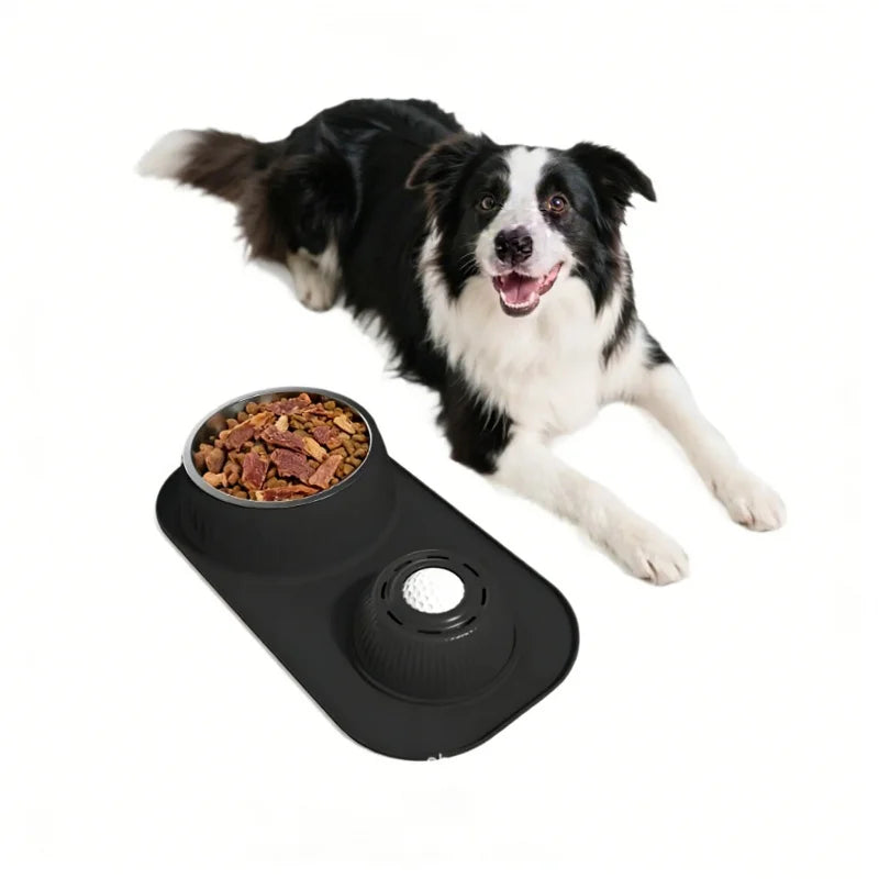 Dog Slow Feeder & Lick Bowl Set